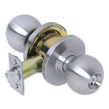 Tell® Heavy Duty Commercial Storeroom Knob Lockset, Stainless Steel Finish freeshipping - TVN Wholesale